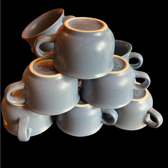 Vintage Dansk International Ltd Japan Mesa Sky Blue set of 11 mugs - Picture 2 of 5